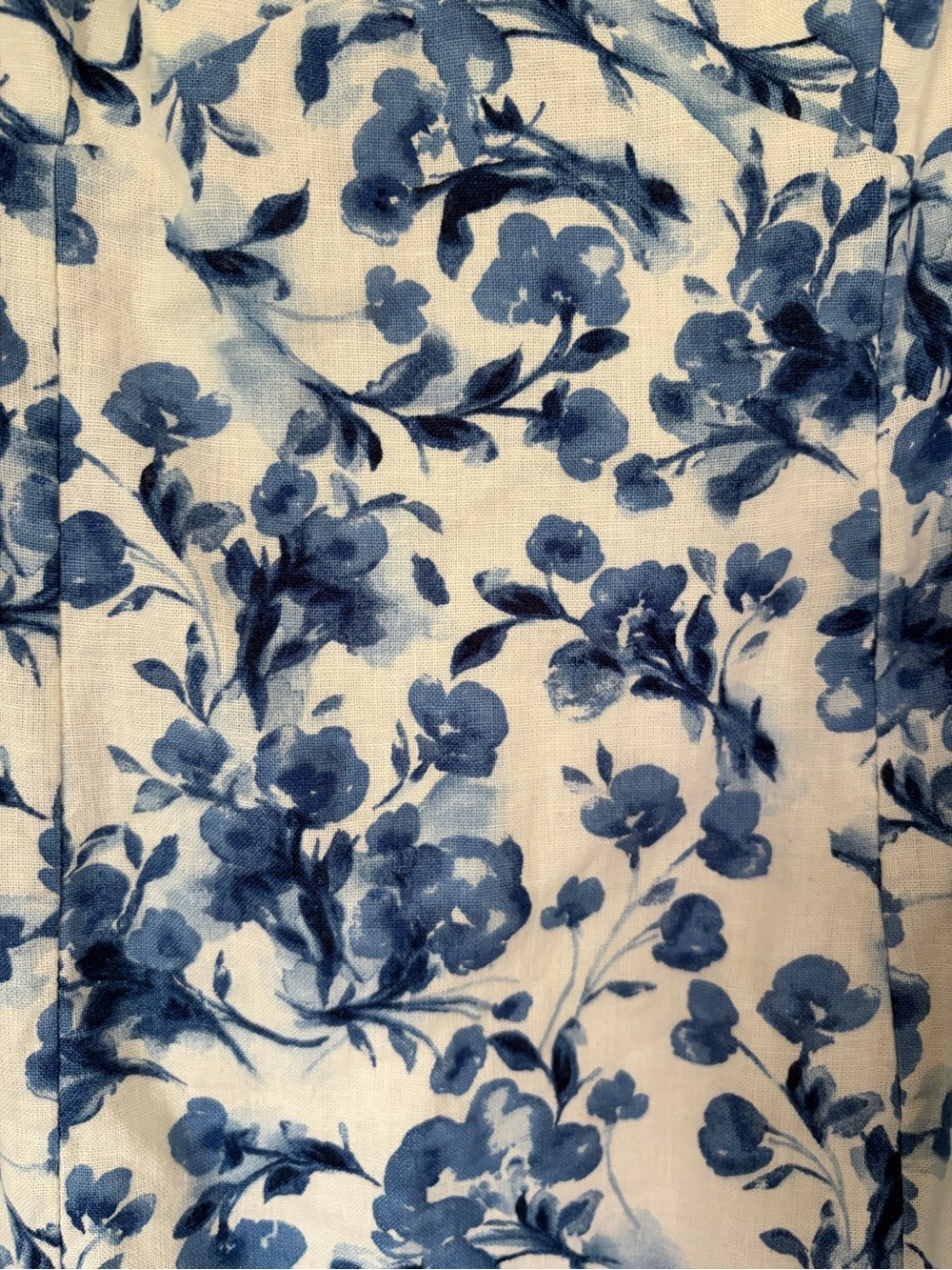 Abercrombie & Fitch White Dress with Blue Floral Print - Picture 2 of 4